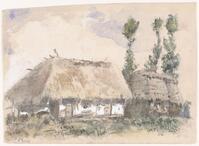 KT 2013 032
<br/>
Boerderij te St. Valery bij de monding van de Somme
<br/>
<em>Isabey, Eugène (1803-1886)</em>